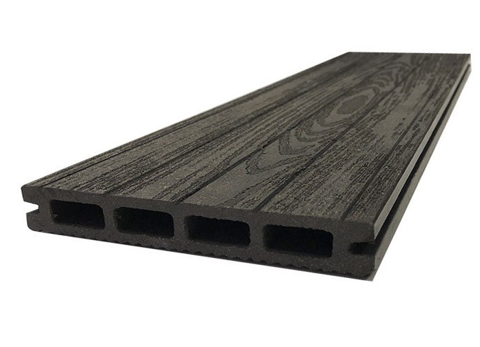 Доска террасная ДПК NanoWood «Lite» Derevo двухсторонняя - Антрацит 140×20 см купить в Екатеринбурге