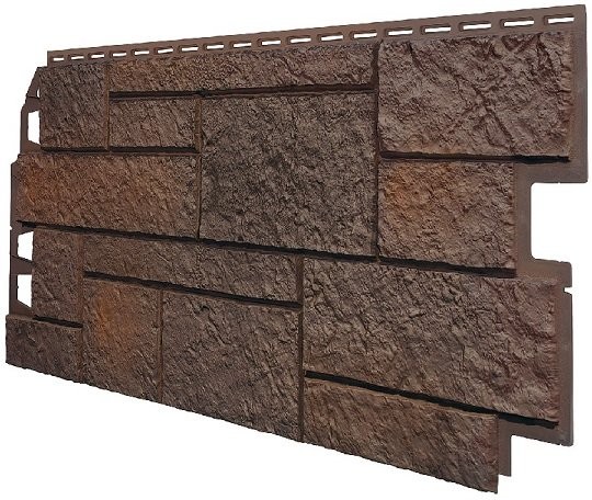 Фасадная панель VOX Sandstone (Сандстоун) в темно-коричневом цвете купить в Екатеринбурге