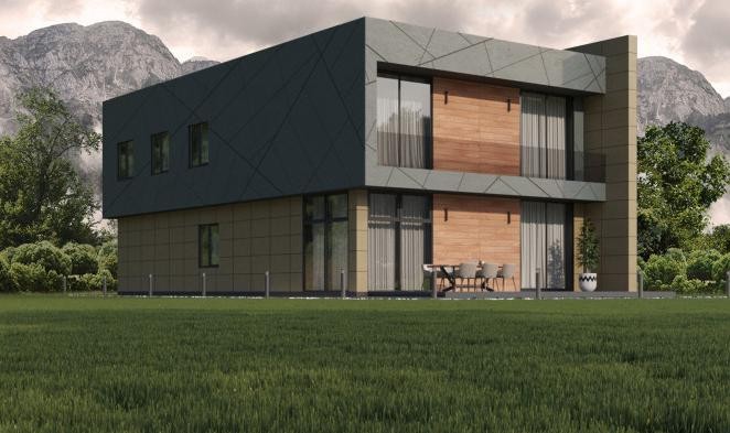 Фиброцементные панели Roofas COLOR Line Зеленый купить в Екатеринбурге