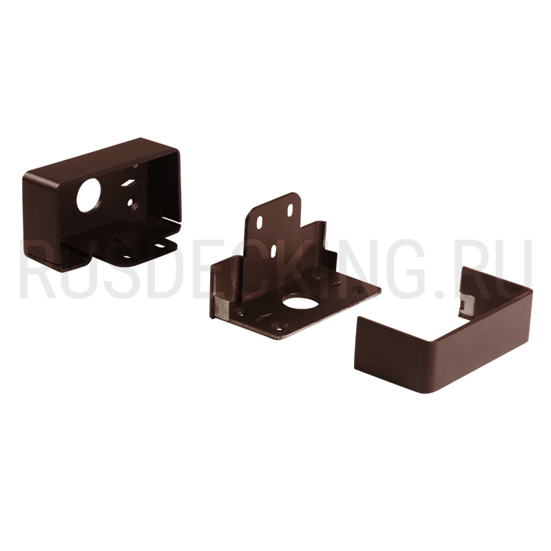 Комплект крепления перил прямое RusDecking Unodeck Венге купить в Екатеринбурге