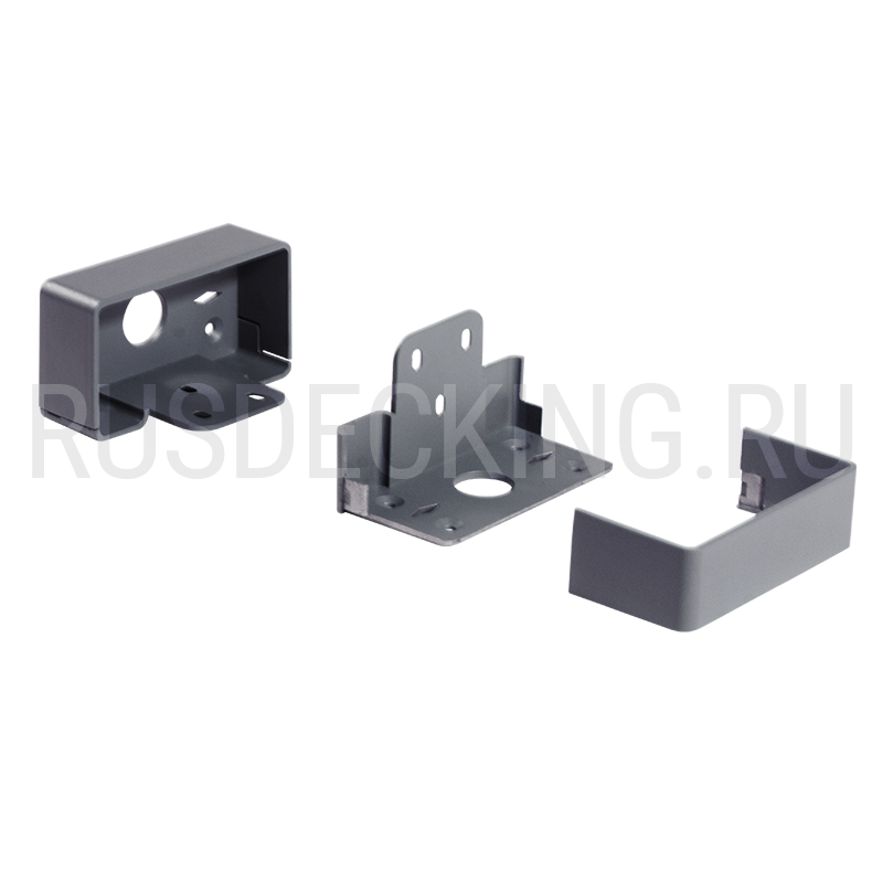 Комплект крепления перил прямое RusDecking Unodeck Серый купить в Екатеринбурге