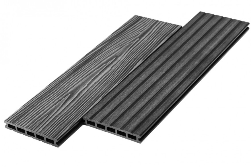 Террасная доска из ДПК RusDecking Unodeck Mogano - Цвет графит купить в Екатеринбурге