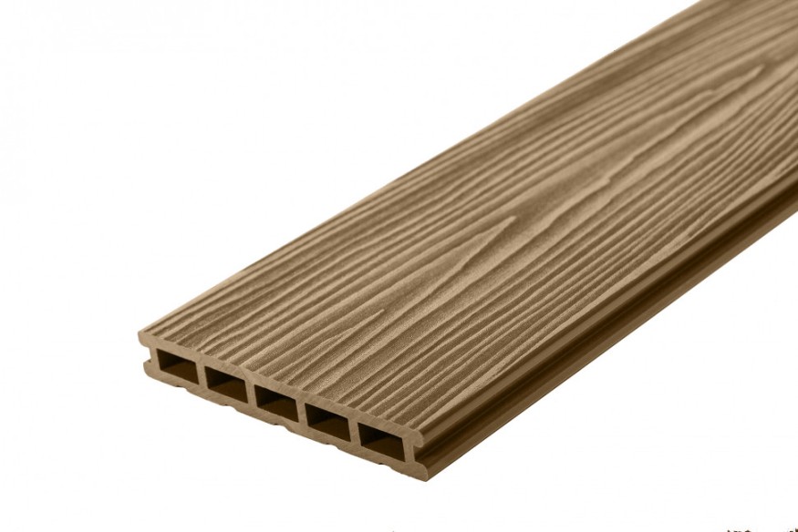 Террасная доска ДПК RusDecking Unodeck Могано - Цвет ореха купить в Екатеринбурге