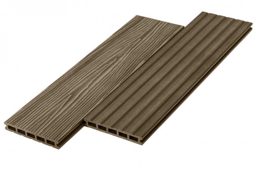 Террасная доска ДПК RusDecking Unodeck Могано - Цвет ореха купить в Екатеринбурге