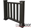 Ограждение из ДПК Outdoor Classic 3D STORM черного цвета купить в Екатеринбурге