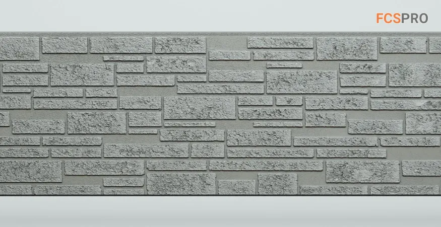 Фиброцементные панели FCS Simple АА1 (под камень) купить в Екатеринбурге