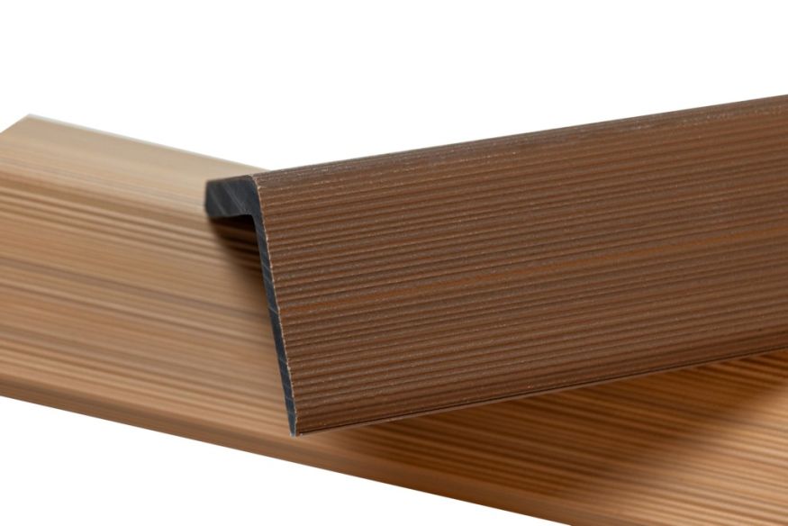Уголок торцевой Ecodecking Скай коэкструзия Тик купить в Екатеринбурге