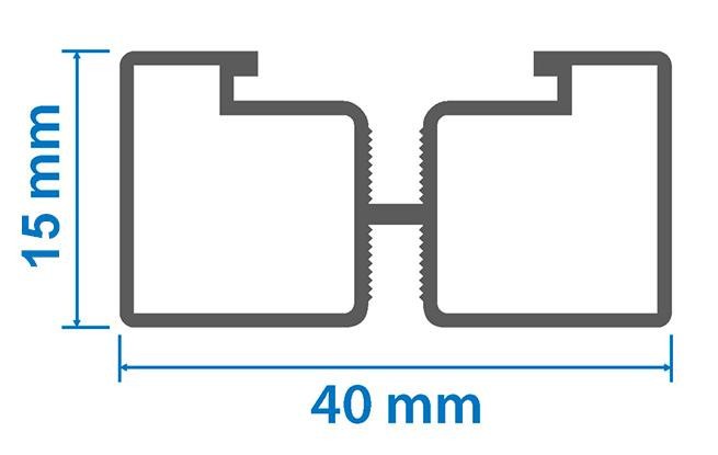 Алюминиевая опорная лага KRONEX Slim 40x15x3000 мм купить в Екатеринбурге