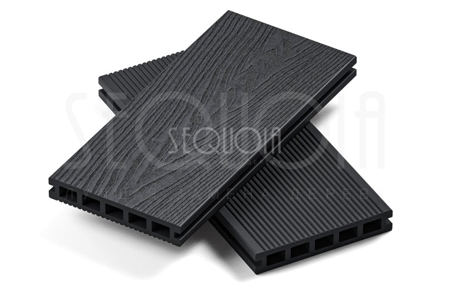 Доска террасная ДПК 3D SEQUOIA Evolution WOOD BLACK купить в Екатеринбурге