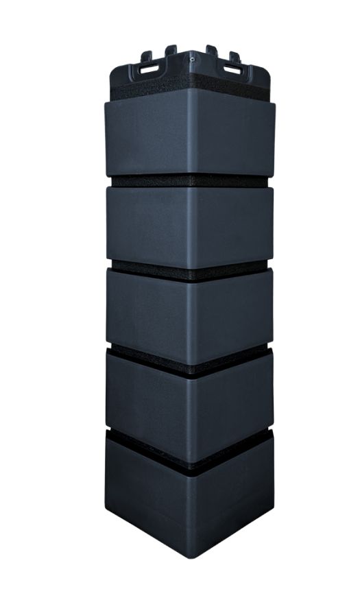 Угол наружный Grand Line, Клинкерный кирпич Design, Графит, шов RAL 9005 купить в Екатеринбурге