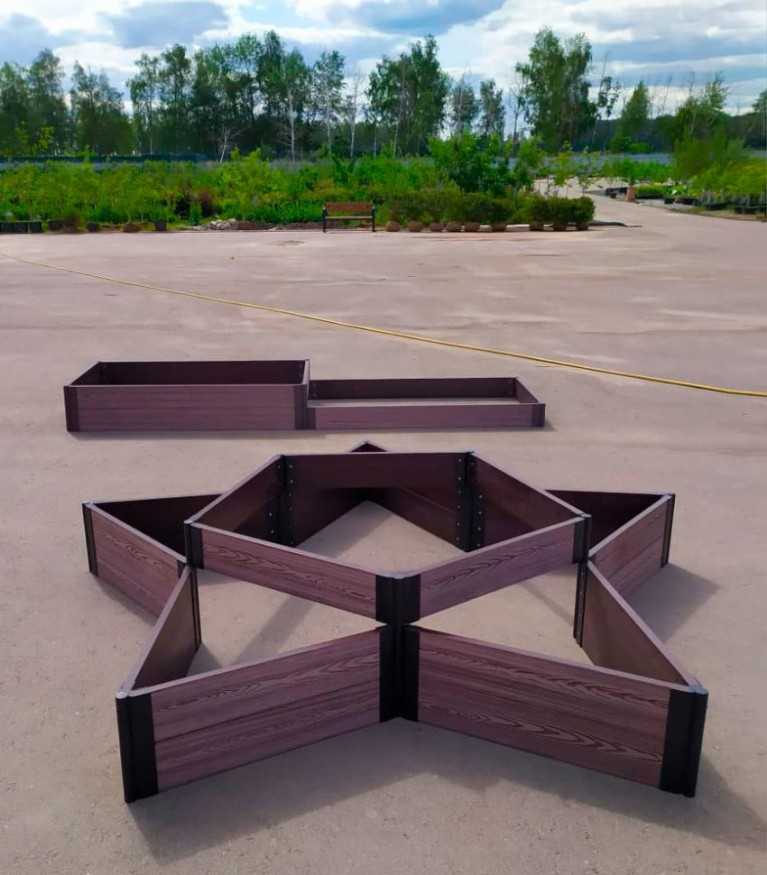 Доска для создания грядок и клумб из ДПК венге 30x225x3000 мм купить в Екатеринбурге