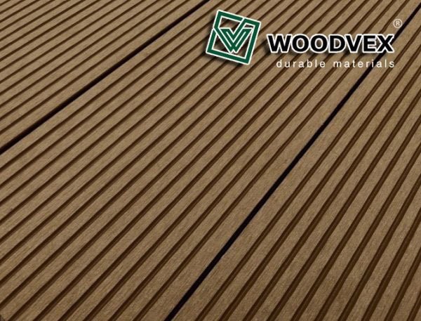 Террасная доска WOODVEX Select из ДПК темно-коричневого цвета купить в Екатеринбурге