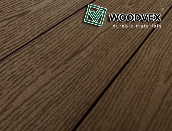 Террасная доска WOODVEX Select из ДПК темно-коричневого цвета купить в Екатеринбурге