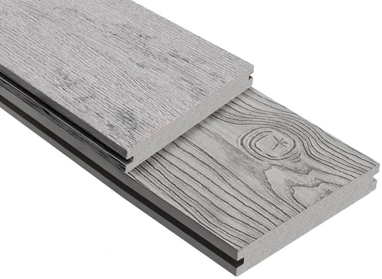 Террасная доска ДПК Outdoor 3D полнотелая STORM/OCEAN GREY, серый микс. купить в Екатеринбурге