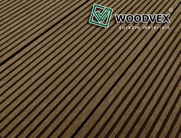 Террасная доска из ДПК WOODVEX Select в цвете Венге купить в Екатеринбурге
